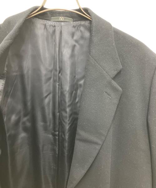 VALENTINO GARAVANI（ヴァレンティノ・ガラヴァーニ）VALENTINO GARAVANI (ヴァレンティノ・ガラヴァーニ) カシミア100％チェスターコート ネイビー サイズ:不明の古着・服飾アイテム