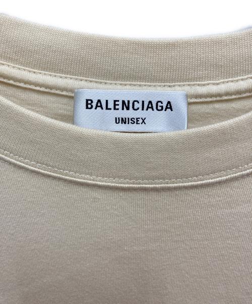 BALENCIAGA（バレンシアガ）BALENCIAGA (バレンシアガ) 刺繍ロゴTシャツ ベージュ サイズ:Sの古着・服飾アイテム