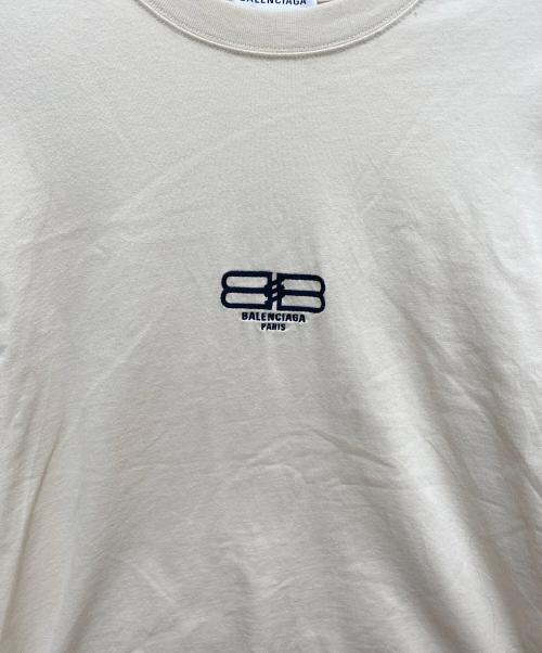 BALENCIAGA（バレンシアガ）BALENCIAGA (バレンシアガ) 刺繍ロゴTシャツ ベージュ サイズ:Sの古着・服飾アイテム