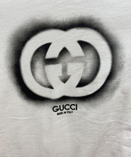GUCCI（グッチ）GUCCI (グッチ) コットンジャージー オーバーサイズ Tシャツ ベージュ サイズ:Mの古着・服飾アイテム