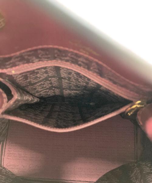 Cartier（カルティエ）Cartier (カルティエ) 巾着ショルダーバッグ ボルドーの古着・服飾アイテム
