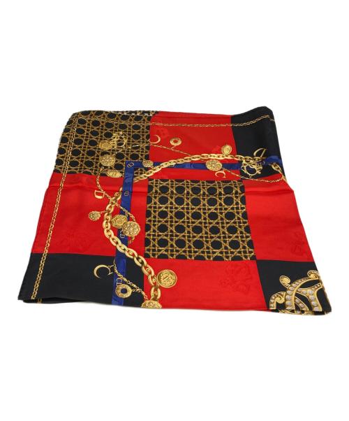 Christian Dior（クリスチャン ディオール）Christian Dior (クリスチャン ディオール) シルクスカーフ レッドの古着・服飾アイテム