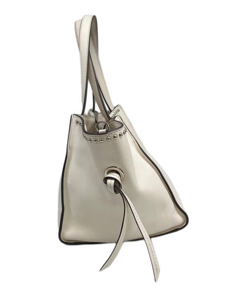 J&M DAVIDSON（ジェイ＆エム デヴィッドソン）J&M DAVIDSON (ジェイ＆エム デヴィッドソン) ハンドバッグ ホワイトの古着・服飾アイテム