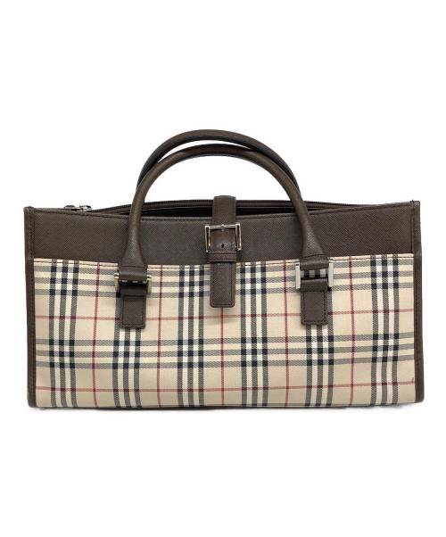 BURBERRY（バーバリー）BURBERRY (バーバリー) ハンドバッグ アイボリーの古着・服飾アイテム