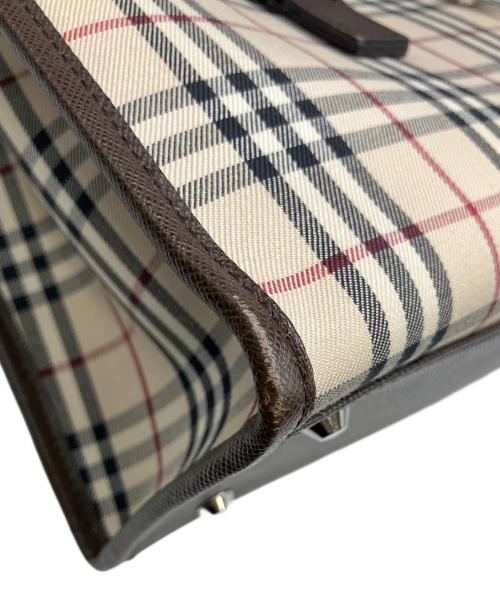 BURBERRY（バーバリー）BURBERRY (バーバリー) ハンドバッグ アイボリーの古着・服飾アイテム