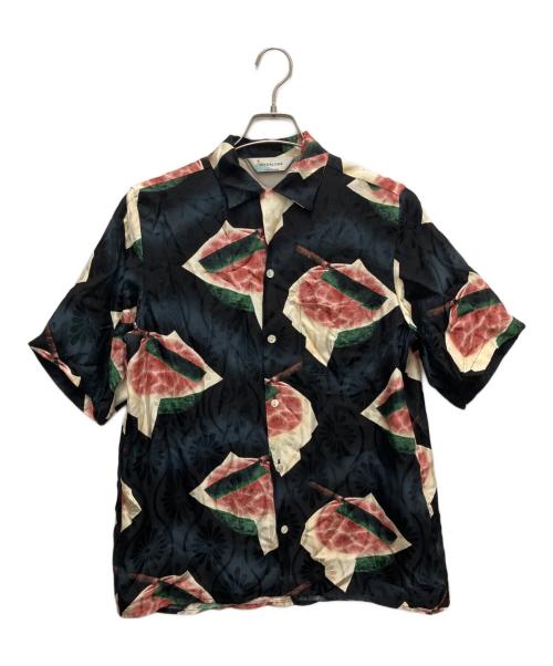 NIPOALOHA（二ポアロハ）NIPOALOHA (二ポアロハ) シルクシャツ レッド サイズ:SIZE Lの古着・服飾アイテム