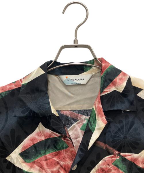 NIPOALOHA（二ポアロハ）NIPOALOHA (二ポアロハ) シルクシャツ レッド サイズ:SIZE Lの古着・服飾アイテム