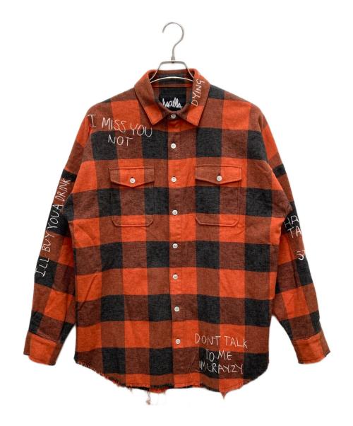 haculla（ハキュラ）haculla (ハキュラ) ヘビーネルシャツ オレンジ サイズ:SIZE Sの古着・服飾アイテム