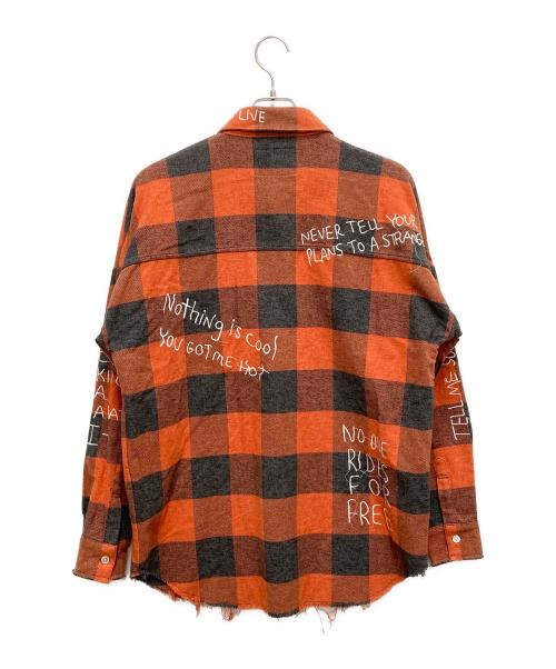 haculla（ハキュラ）haculla (ハキュラ) ヘビーネルシャツ オレンジ サイズ:SIZE Sの古着・服飾アイテム