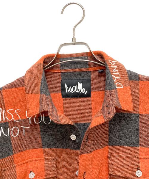 haculla（ハキュラ）haculla (ハキュラ) ヘビーネルシャツ オレンジ サイズ:SIZE Sの古着・服飾アイテム