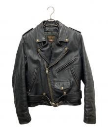 VANSON（バンソン）の古着「ダブルライダースジャケット」｜ブラック