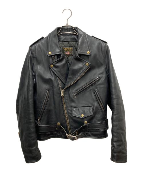 VANSON（バンソン）VANSON (バンソン) ダブルライダースジャケット ブラック サイズ:SIZE 38の古着・服飾アイテム