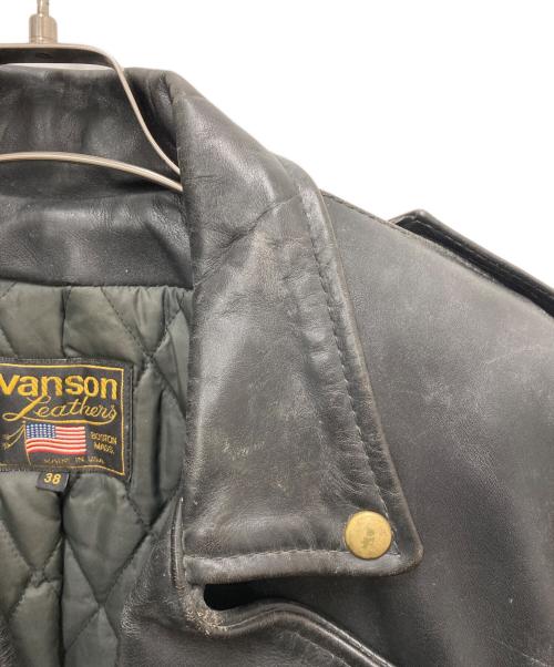 VANSON（バンソン）VANSON (バンソン) ダブルライダースジャケット ブラック サイズ:SIZE 38の古着・服飾アイテム