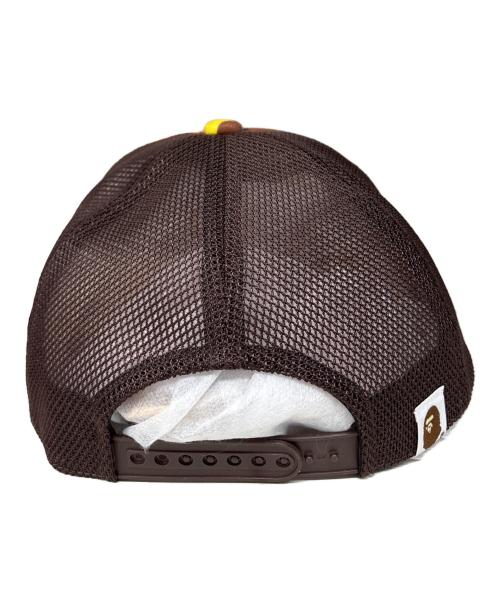 A BATHING APE（ア ベイシング エイプ）A BATHING APE (ア ベイシング エイプ) 1ST CAMO COLLEGE MESH CAP オレンジの古着・服飾アイテム
