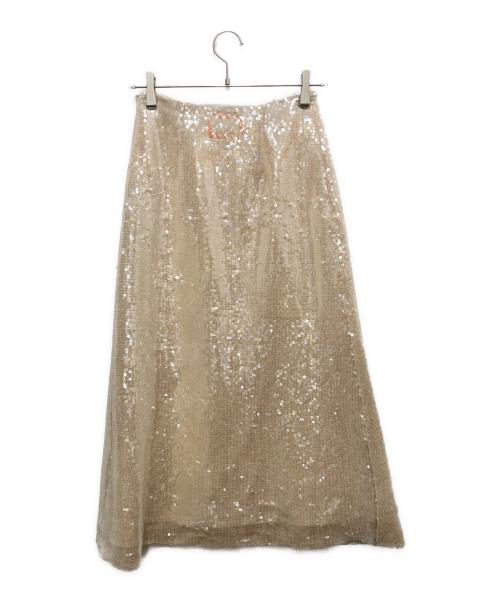 R.H.Vintage（ロンハーマン・ヴィンテージ）R.H.Vintage (ロンハーマン・ヴィンテージ) スパンコールスカート ベージュ サイズ:SIZE Sの古着・服飾アイテム