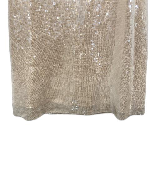 R.H.Vintage（ロンハーマン・ヴィンテージ）R.H.Vintage (ロンハーマン・ヴィンテージ) スパンコールスカート ベージュ サイズ:SIZE Sの古着・服飾アイテム