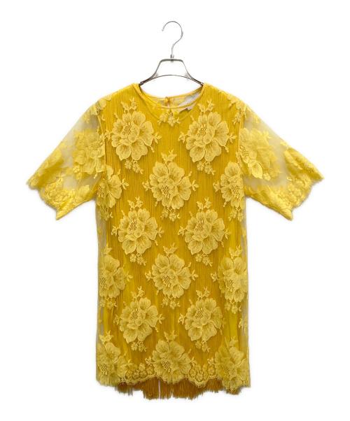 STELLA McCARTNEY（ステラマッカートニー）STELLA McCARTNEY (ステラマッカートニー) フリンジレースワンピース イエロー サイズ:SIZE 36（Sサイズ相当）の古着・服飾アイテム