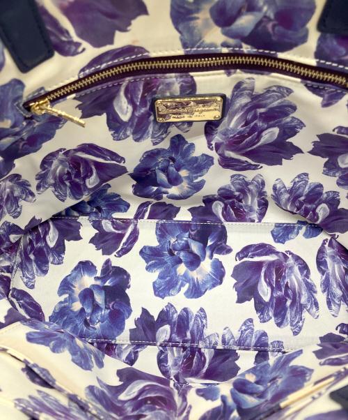 Ferragamo（フェラガモ）Ferragamo (フェラガモ) レザートートバッグ ネイビーの古着・服飾アイテム