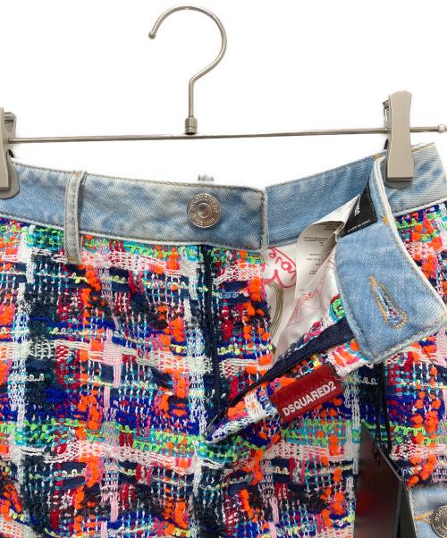 DSQUARED2（ディースクエアード）DSQUARED2 (ディースクエアード) デニムミニスカート マルチカラー サイズ:SIZE 38の古着・服飾アイテム