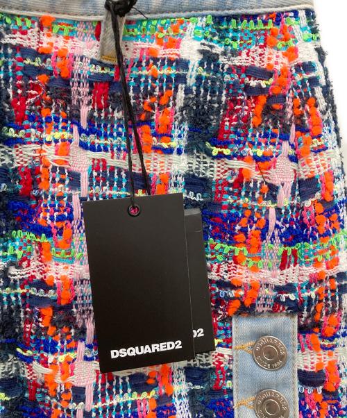 DSQUARED2（ディースクエアード）DSQUARED2 (ディースクエアード) デニムミニスカート マルチカラー サイズ:SIZE 38の古着・服飾アイテム