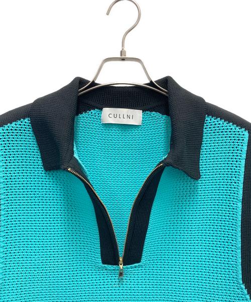 CULLNI（クルニ）CULLNI (クルニ) ニットポロシャツ ブルー サイズ:SIZE Sの古着・服飾アイテム