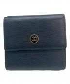 CHANELシャネル）の古着「3つ折り財布」｜ブラック