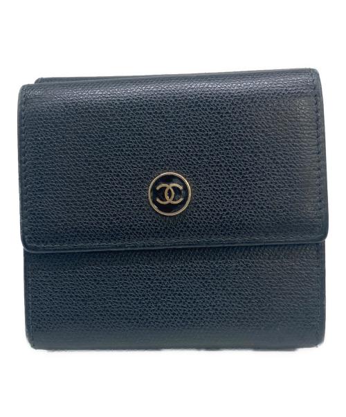 CHANEL（シャネル）CHANEL (シャネル) 3つ折り財布 ブラックの古着・服飾アイテム