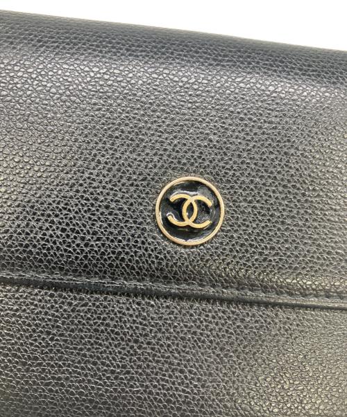 CHANEL（シャネル）CHANEL (シャネル) 3つ折り財布 ブラックの古着・服飾アイテム