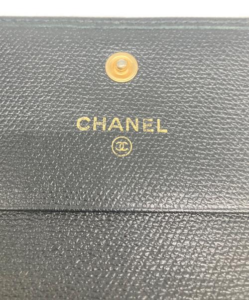 CHANEL（シャネル）CHANEL (シャネル) 3つ折り財布 ブラックの古着・服飾アイテム