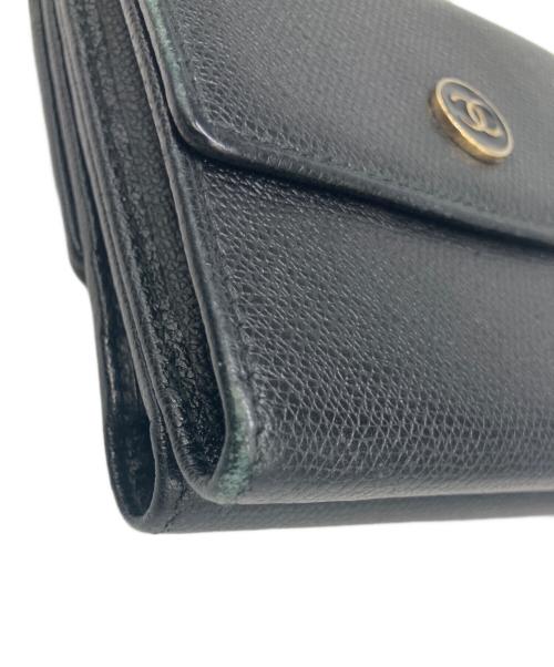 CHANEL（シャネル）CHANEL (シャネル) 3つ折り財布 ブラックの古着・服飾アイテム