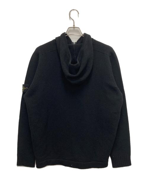 STONE ISLAND（ストーンアイランド）STONE ISLAND (ストーンアイランド) ラムウールフード付きジップセーター ブラック サイズ:XLの古着・服飾アイテム