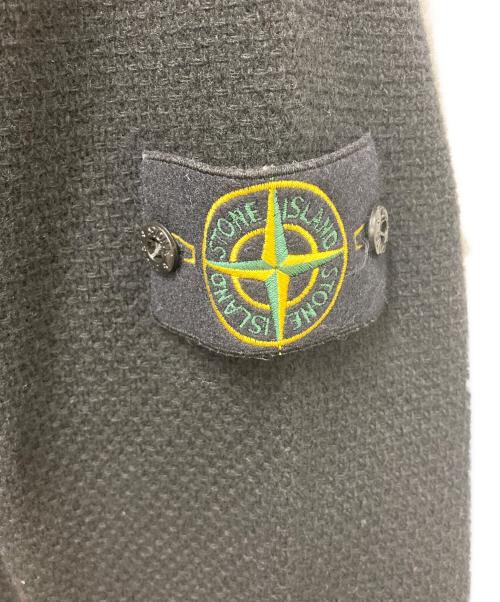 STONE ISLAND（ストーンアイランド）STONE ISLAND (ストーンアイランド) ラムウールフード付きジップセーター ブラック サイズ:XLの古着・服飾アイテム