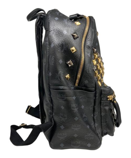 MCM（エムシーエム）MCM (エムシーエム) スタッズ リュックサック ブラックの古着・服飾アイテム