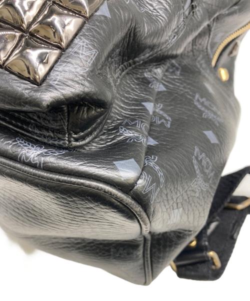 MCM（エムシーエム）MCM (エムシーエム) スタッズ リュックサック ブラックの古着・服飾アイテム