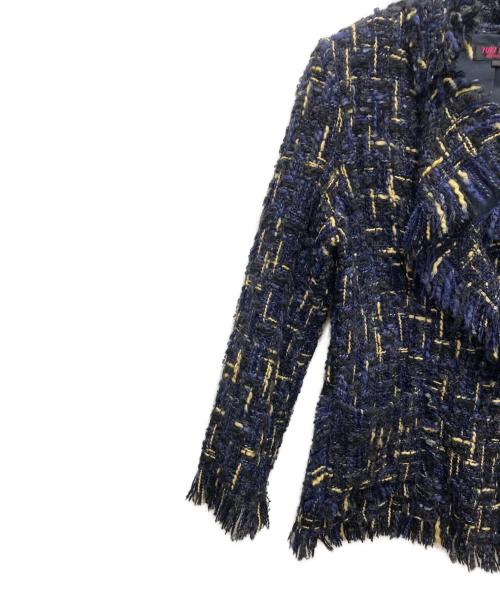 YUKI TORII（ユキ トリイ）YUKI TORII (ユキ トリイ) ツイードジャケット ネイビー サイズ:SIZE40の古着・服飾アイテム