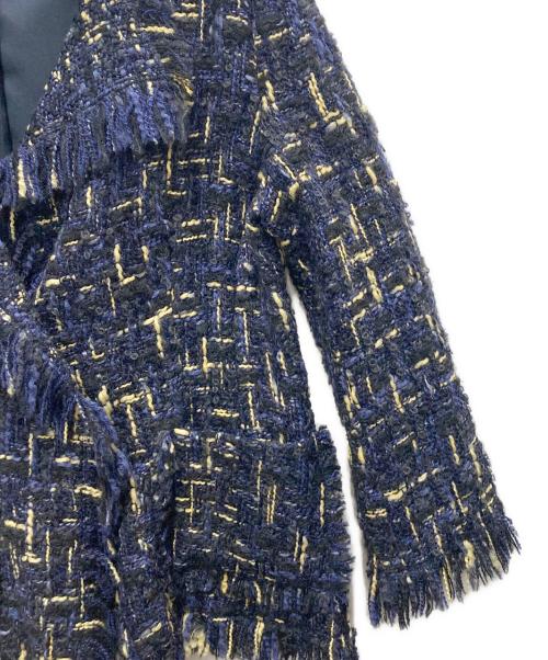 YUKI TORII（ユキ トリイ）YUKI TORII (ユキ トリイ) ツイードジャケット ネイビー サイズ:SIZE40の古着・服飾アイテム