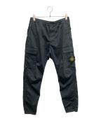 STONE ISLANDストーンアイランド）の古着「ガーメントダイ テーパード カーゴパンツ」｜ブラック