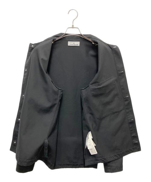 STONE ISLAND（ストーンアイランド）STONE ISLAND (ストーンアイランド) Logo-Appliqued Gabardine Overshirt ブラック サイズ:SIZE XLの古着・服飾アイテム