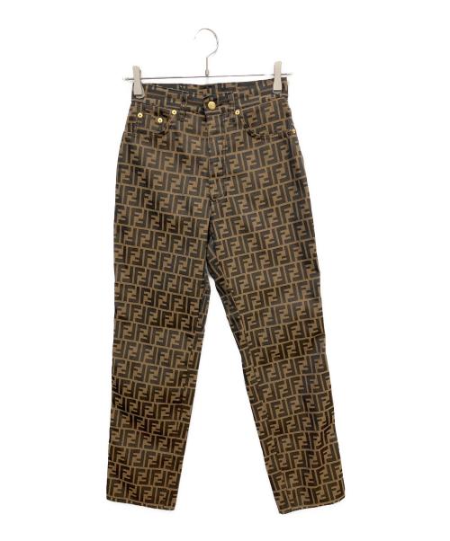 FENDI（フェンディ）FENDI (フェンディ) ズッカ柄パンツ ブラウン サイズ:SIZE 36の古着・服飾アイテム