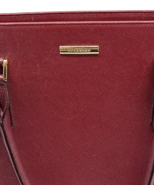 BURBERRY（バーバリー）BURBERRY (バーバリー) トートバッグ ボルドーの古着・服飾アイテム