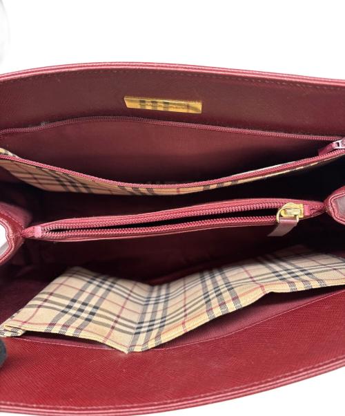 BURBERRY（バーバリー）BURBERRY (バーバリー) トートバッグ ボルドーの古着・服飾アイテム