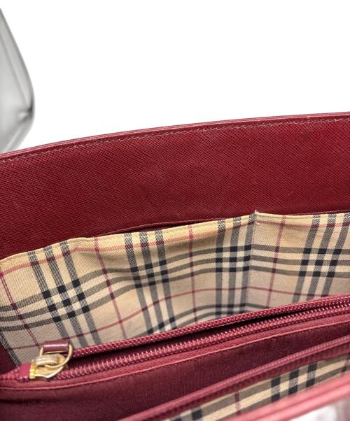 BURBERRY（バーバリー）BURBERRY (バーバリー) トートバッグ ボルドーの古着・服飾アイテム