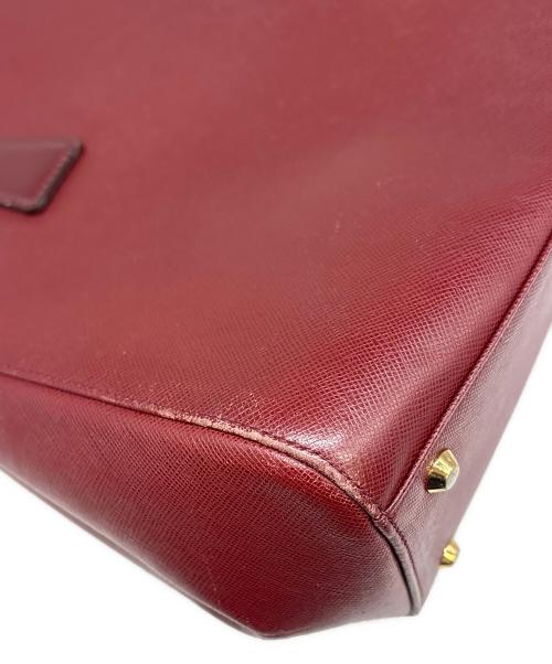 BURBERRY（バーバリー）BURBERRY (バーバリー) トートバッグ ボルドーの古着・服飾アイテム