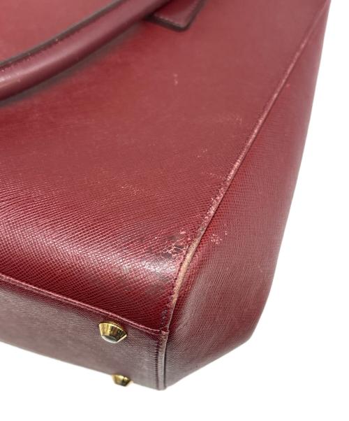 BURBERRY（バーバリー）BURBERRY (バーバリー) トートバッグ ボルドーの古着・服飾アイテム