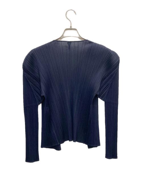 PLEATS PLEASE（プリーツプリーズ）PLEATS PLEASE (プリーツプリーズ) カーディガン ネイビー サイズ:SIZE 3の古着・服飾アイテム