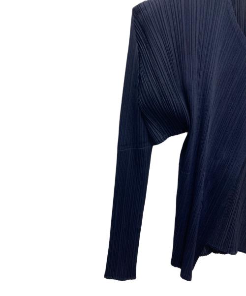 PLEATS PLEASE（プリーツプリーズ）PLEATS PLEASE (プリーツプリーズ) カーディガン ネイビー サイズ:SIZE 3の古着・服飾アイテム
