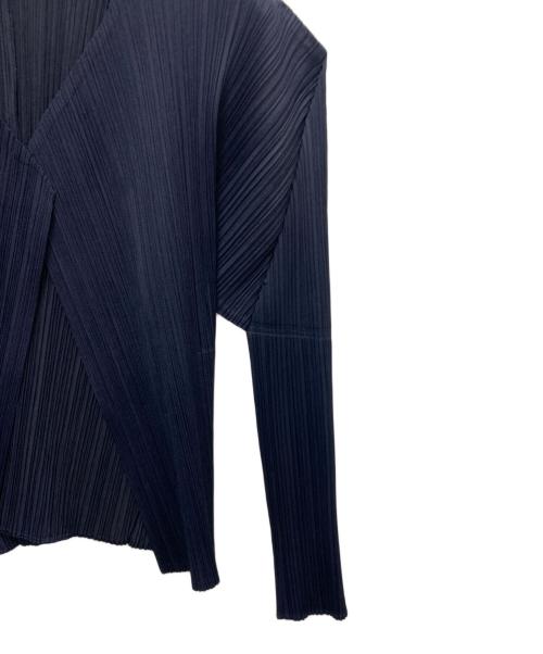 PLEATS PLEASE（プリーツプリーズ）PLEATS PLEASE (プリーツプリーズ) カーディガン ネイビー サイズ:SIZE 3の古着・服飾アイテム