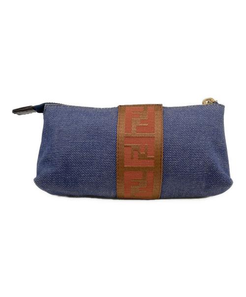 FENDI（フェンディ）FENDI (フェンディ) ミニポーチ ネイビーの古着・服飾アイテム