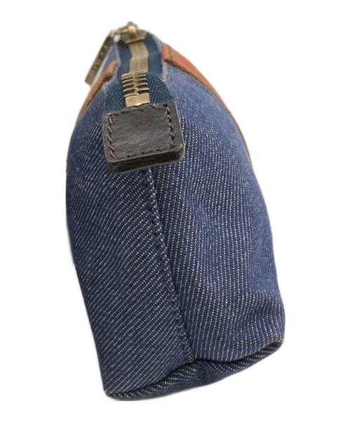 FENDI（フェンディ）FENDI (フェンディ) ミニポーチ ネイビーの古着・服飾アイテム