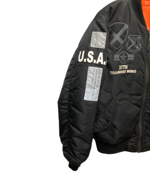 AVIREX（アヴィレックス）AVIREX (アヴィレックス) MA-1ジャケット ブラック サイズ:SIZE XLの古着・服飾アイテム